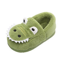 Toddler Boys Girls Dinosaur Slippers Warm Fur Cute Dinosaur House Shoes Indoor Bedroom